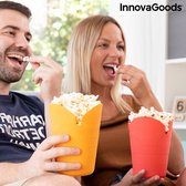 InnovaGoods - Popcorn Maker - Popcorn Poppers en Siliconen pliable - Convient au lave-vaisselle et au micro-ondes - Set de 2