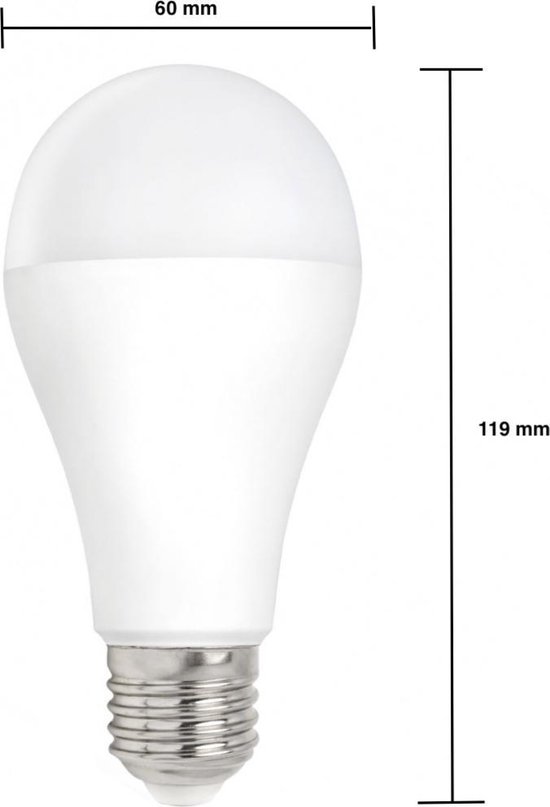 LED Lamp - E27 fitting - 15W vervangt 101W - Helder wit licht 4000K |  bol.com