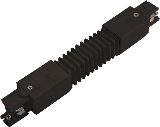 Spectrum - LED Railspot track connector zwart - Flexibel buigbaar- Universeel 3-Phase
