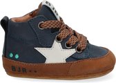 BunniesJR 221521-129 Jongens Babysneakertjes - Blauw - Nubuck - Veters