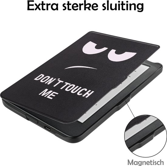 Hoesje Geschikt voor Kobo Clara HD Hoes Bescherm Hoesje Case Sleep Cover - Hoes Geschikt voor Kobo Clara HD Hoesje - Don't Touch Me van Hoesje  — afbeelding 2