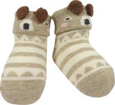 Babysokjes Hondje Lichtbruin - Anti-Slip - 0-6 maanden