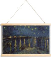 JUNIQE - Posterhanger van Gogh-Starry Night II -20x30 /Blauw & Geel