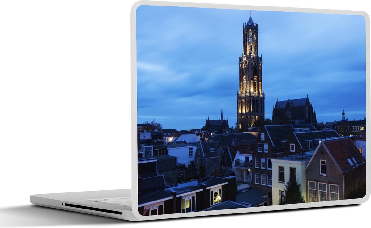 Afbeelding van product SleevesAndCases  Laptop sticker - 14 inch - Utrecht - Domtoren - Licht