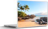Laptop sticker - 17.3 inch - Tropische palmbomen op het strand van Maui - 40x30cm - Laptopstickers - Laptop skin - Cover