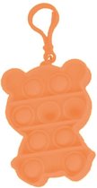 Plop Up! Sleutelhanger Fidget Beer Junior 8 Cm Siliconen Oranje