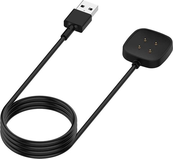 YONO Oplaadkabel geschikt voor Fitbit Versa 3 / 4 / Sense - USB Oplader - Zwart - YONO