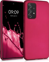 kwmobile telefoonhoesje voor Samsung Galaxy A52 / A52 5G / A52s 5G - Hoesje voor smartphone - Back cover in metallic roze