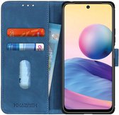 KHAZNEH Xiaomi Redmi Note 10 5G/Poco M3 Pro Hoesje Book Case Blauw