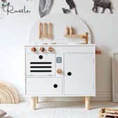Houten speelkeuken stoer model Wit Hout | Jongen | Meisje | 1 jaar | 2 jaar | 3 jaar | 4 jaar | Cadeau | Verjaardag | Sinterklaas | Kerst |