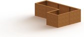 MySteel Cortenstaal plantenbak Kansas 500 Inclusief Bodemplaat  - Hoogte: 500mm