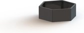 MySteel Gepoedercoat staal plantenbak Denver 600  - Kleur: RAL9005 (zwart) - Hoogte: 400mm