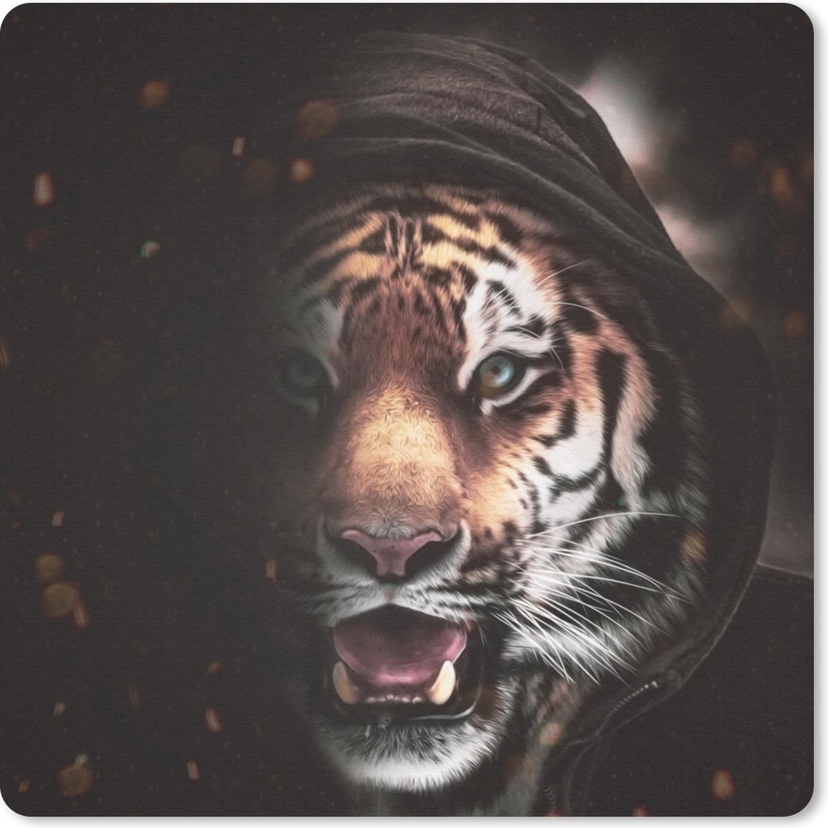 Muismat 20x20 cm - Mousepad Tijger - Kleding - Dieren - Muismatten