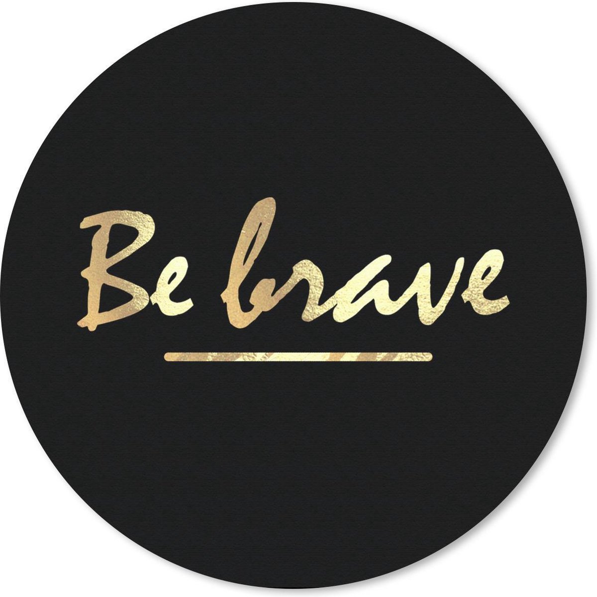 Muismat rond 20x20 cm - Mousepad Quotes - Goud - Zwart - Ronde muismatten