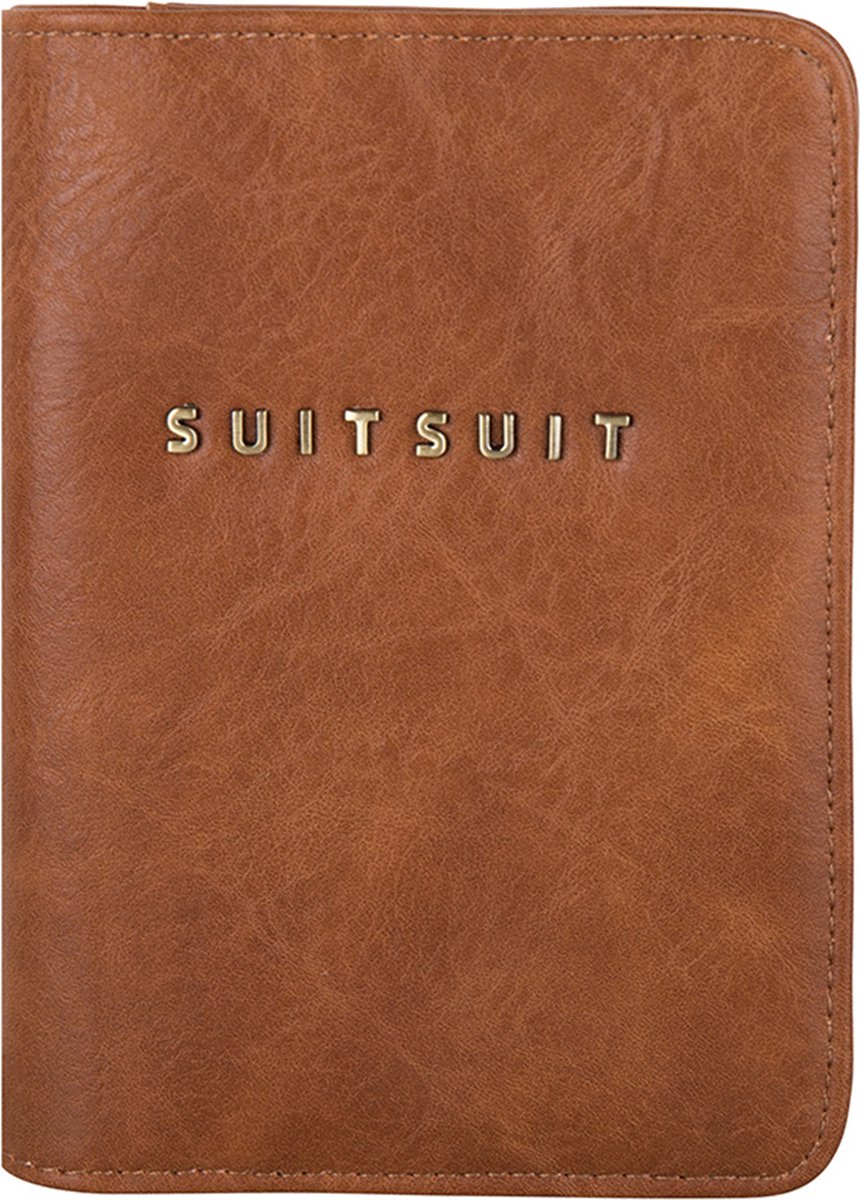 SUITSUIT Fab Seventies - Paspoorthoesje - 14 x 10.5 x 1 cm - Burned Caramel - SUITSUIT