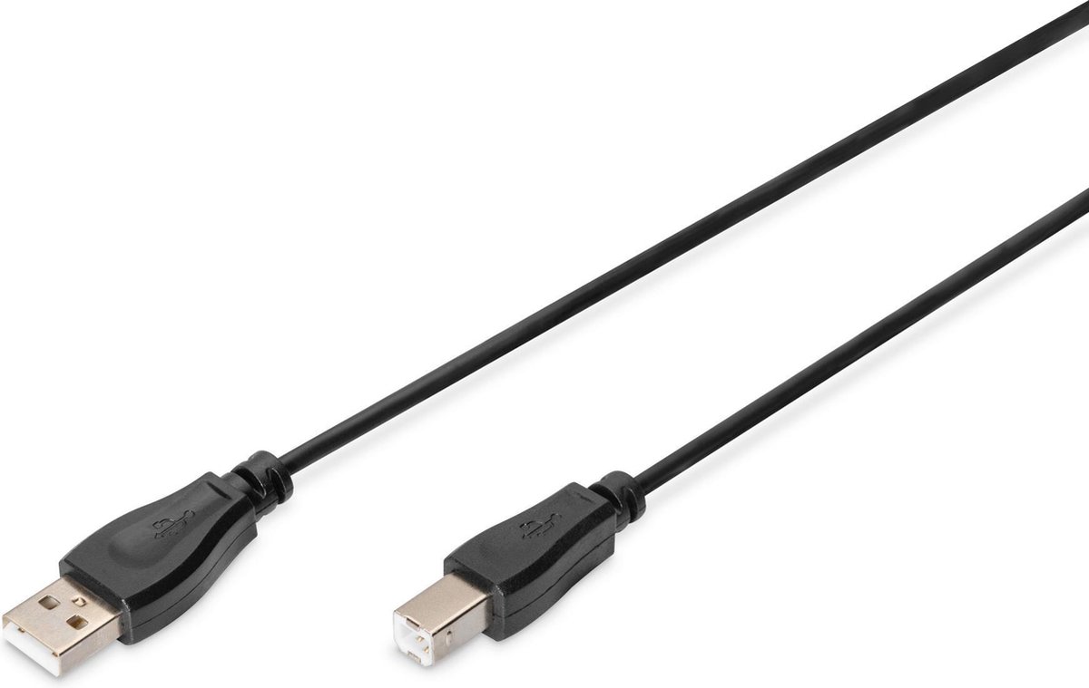 USB-kabel 1.8 meter USB 2.0 USB A USB B Zwart