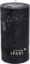 Cilinderkaars rustiek - Ø10 cm x 20 cm zwart