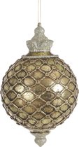 House of Seasons Kerstbal Ornament - H28 x Ø20 cm - Goud