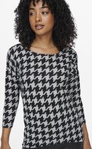 Only Trui Onlelcos 4/5 Aop Top Jrs Noos 15144286 Light Grey Mela/black Hound Dames Maat - M