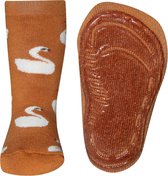 Antislip sokken met zwanen oranje/bruin-21/22