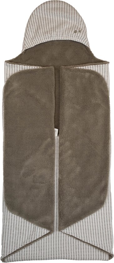 Snoozebaby Trendy Wrapping - wikkeldeken - organic katoen - geschikt voor alle autostoelen groep 0 - 90x110cm - zacht Warm Brown