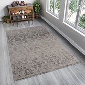 Tapiso Floorlux Vloerkleed Grijs Binnen Kleed Keuken Tapijt Maat– 80x150