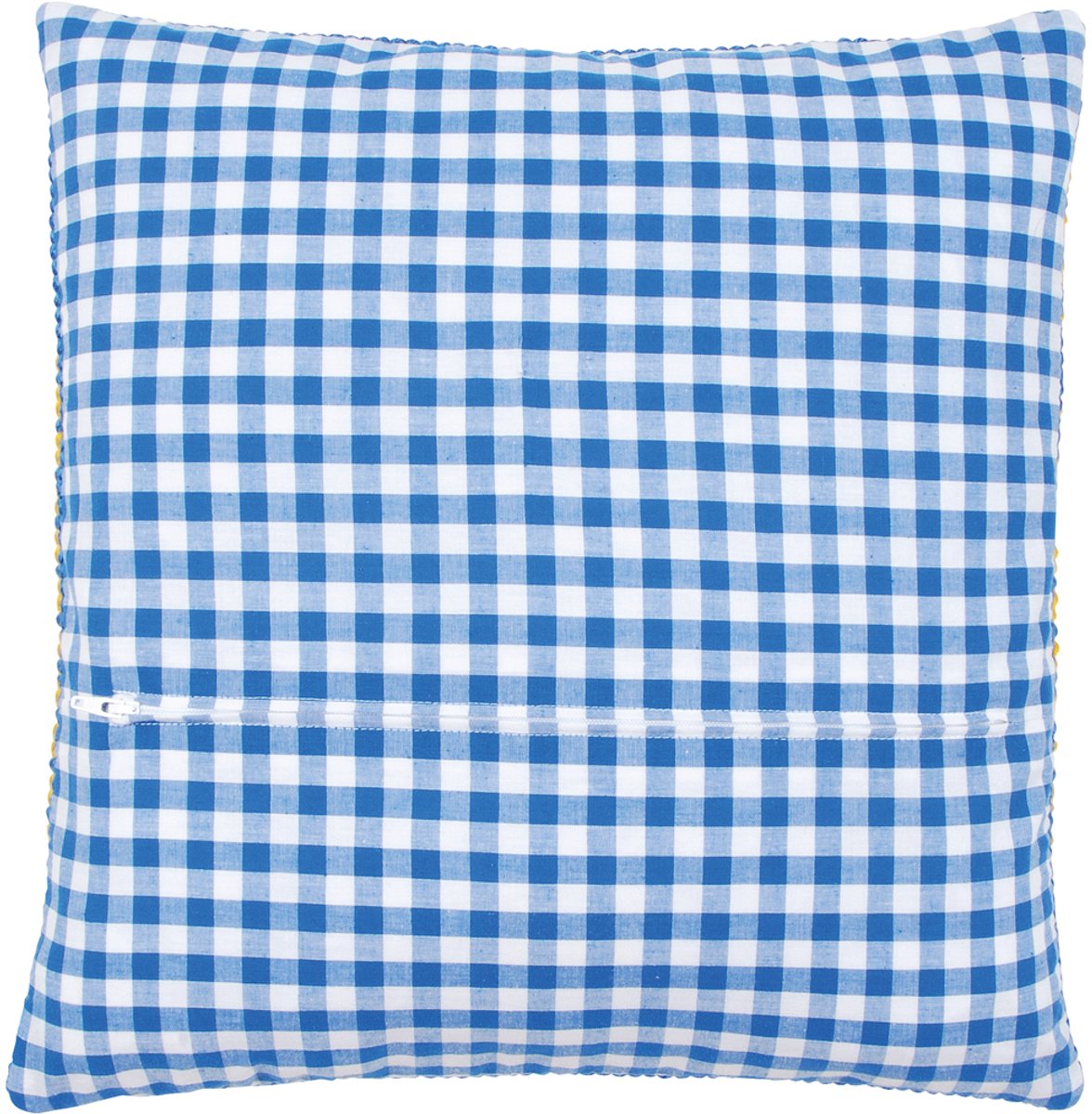 Vervaco - Kussenrug met rits - blauwe ruit - PN-0154663 - Borduren - Borduurpakket - Borduurpakket volwassenen - Borduurpakket kind