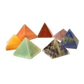 Edelstenen SET 7 chakra piramide stenen - 2x2 - Fluweel - Edelsteen - S