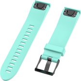 Horlogebandje Geschikt voor Garmin Fenix 5S / 5S Plus  turquoise - Siliconen - Horlogebandje - Polsbandje - Bandjes.nu - Polsband