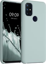 kwmobile telefoonhoesje voor OnePlus Nord N10 5G - Hoesje met siliconen coating - Smartphone case in Frosty Mint