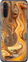 6F hoesje - geschikt voor OPPO A91 -  Transparant TPU Case - Brownie Caramel #ffffff