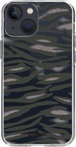 Casetastic Apple iPhone 13 mini Hoesje - Softcover Hoesje met Design - Zebra Army Print