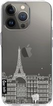 Casetastic Apple iPhone 13 Pro Hoesje - Softcover Hoesje met Design - Paris City Houses White Print