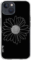 Casetastic Apple iPhone 13 Hoesje - Softcover Hoesje met Design - Daisy Black Print