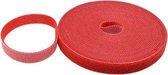 25 Meter 2,5cm Dubbelzijdig Klittenband Rood Kabelbinder