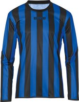 Masita | Sportshirt Barça Lange Mouw Dames & Heren Shirt Licht - Stevig - 100% Polyester - BLACK/ROYAL BLU - 164