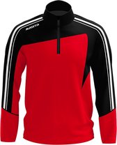 Masita | Zip-Sweater Forza - korte ritssluiting en duimgaten - RED/BLACK - XXL