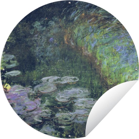 Tuincirkel Waterlelies - Claude Monet - 60x60 cm - Ronde Tuinposter - Buiten