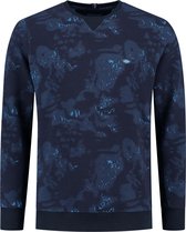 Gabbiano Trui Sweater Met Camouflage Structuur 771755 Navy Mannen Maat - L