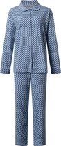 Lunatex tricot dames pyjama 4158 - Blauw  - M