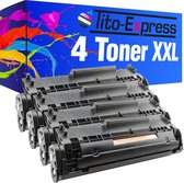 PlatinumSerie 4x toner cartridge alternatief voor HP CE285A 85A XL Black