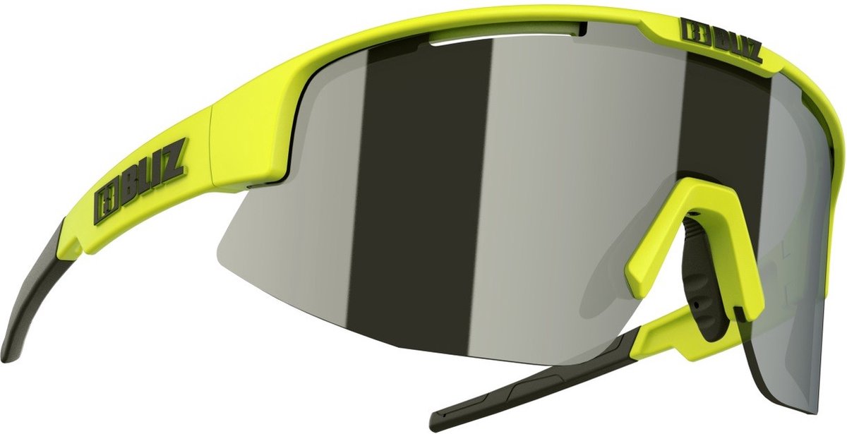 Bliz Matrix Fietsbril - Matte Lime Green & Smoke Silver Mirror Lens