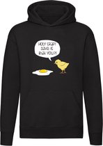 Holy crap! Dave is that you?! Hoodie - eten - ei - kuiken - kip - omelet - grappig - unisex - trui - sweater - capuchon