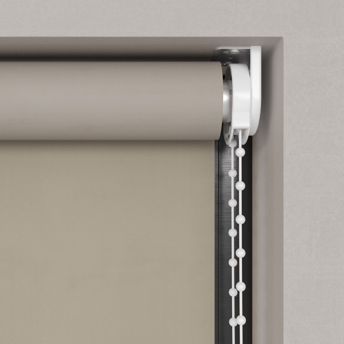 Dutchblinds Rolgordijn - verduisterend - Sand - 130x190cm - Raamdecoratie op maat