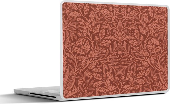 Laptop sticker - 13.3 inch - Bladeren - Planten - Morris - Bruin - 31x22,5cm - Laptopstickers - Laptop skin - Cover