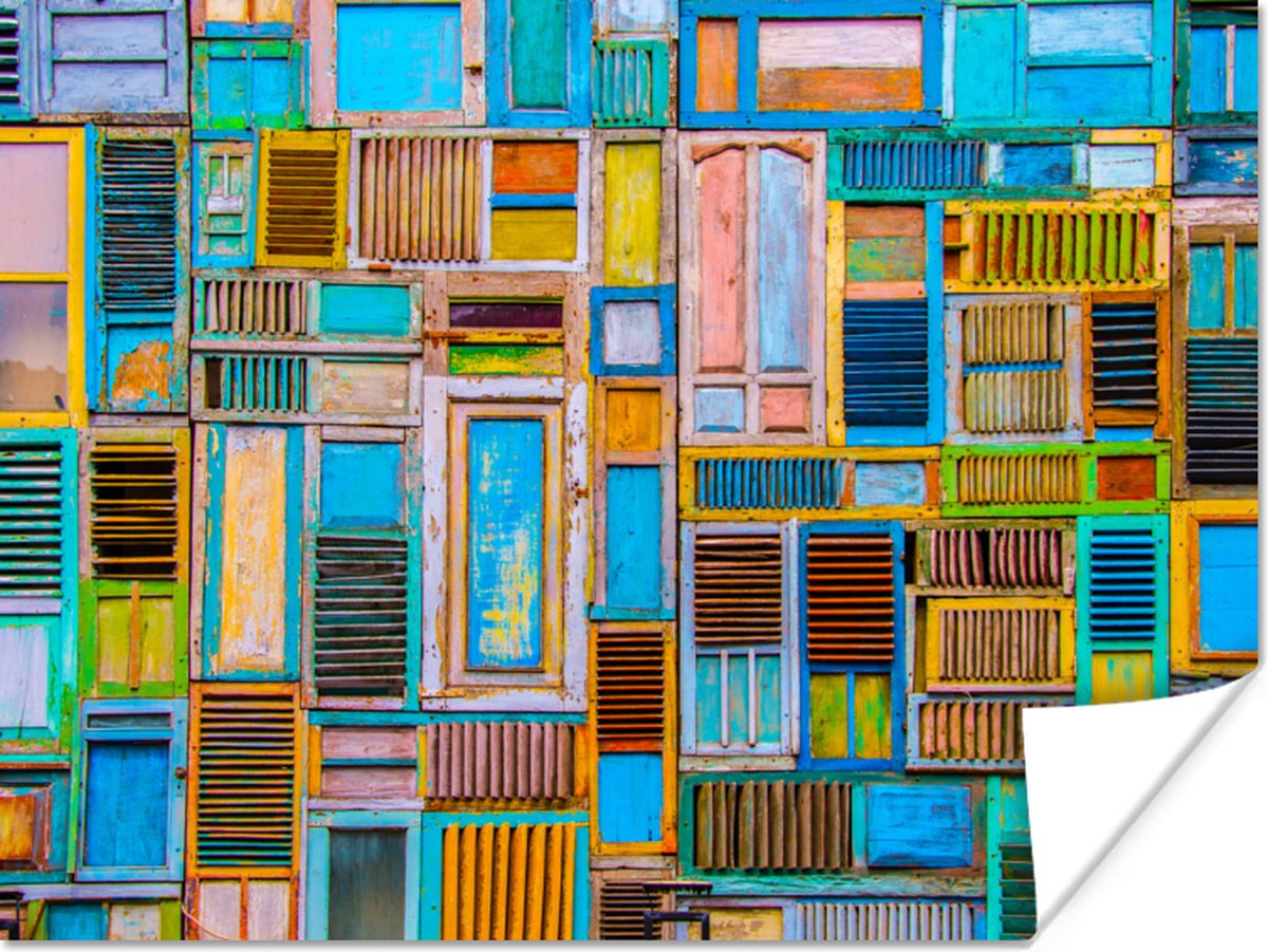 Deuren - Blauw - Abstract - Architectuur - Neon