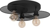 EGLO Ikeston Plafondlamp - E27 - Ø 53 cm - industrieel - Zwart - Staal