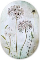 Bloemen - Sierui - Stilleven - Planten Kunststof plaat (5mm dik) - Ovale spiegel vorm op kunststof