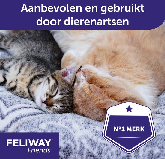 Feliway Friends - Startset - 1 Verdamper met 1 Vulling - 48 ml - Anti-conflict voor Katten - Feliway