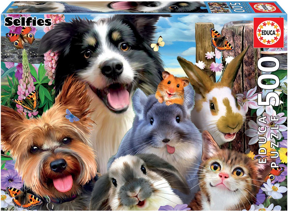 EDUCA - puzzel - 500 stuks - FUNNY SELFIE